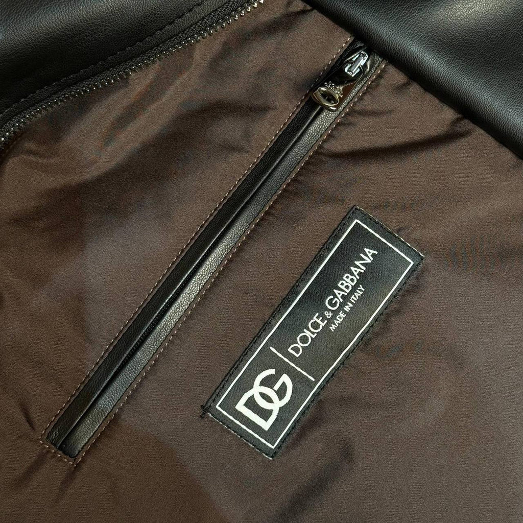 Dolce & Gabbana Faux Leather Bomber Jack