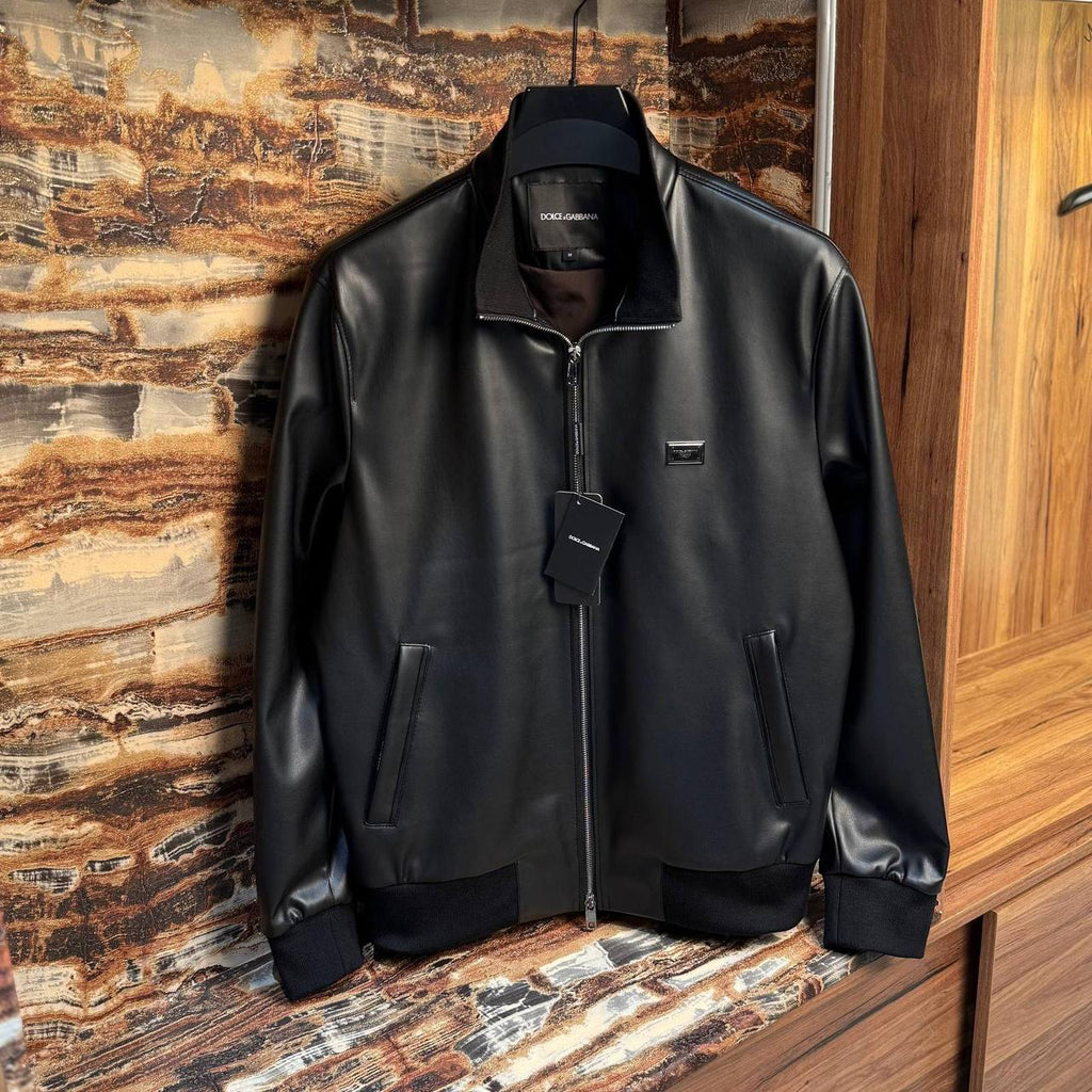 Dolce & Gabbana Faux Leather Bomber Jack